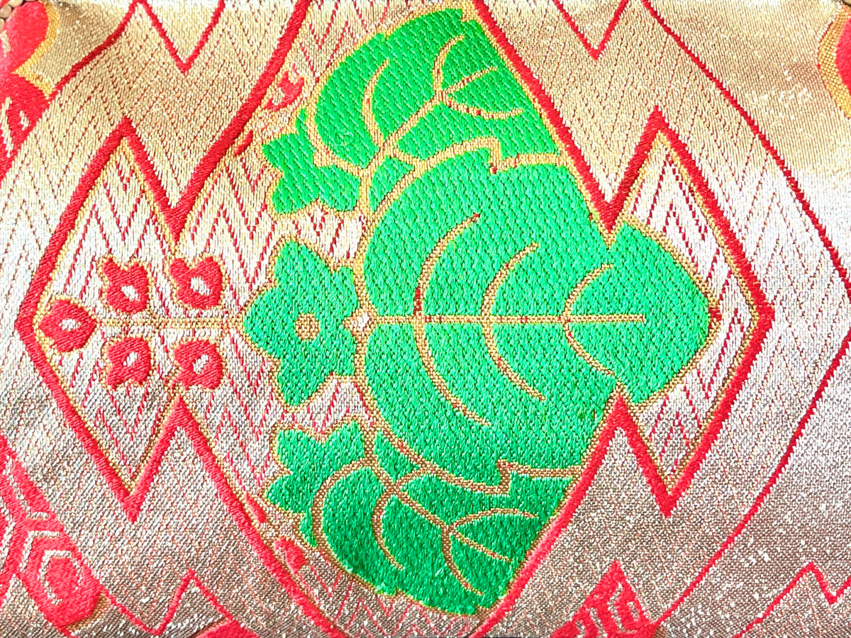 Kimono remake bamboo bag [No.2198]