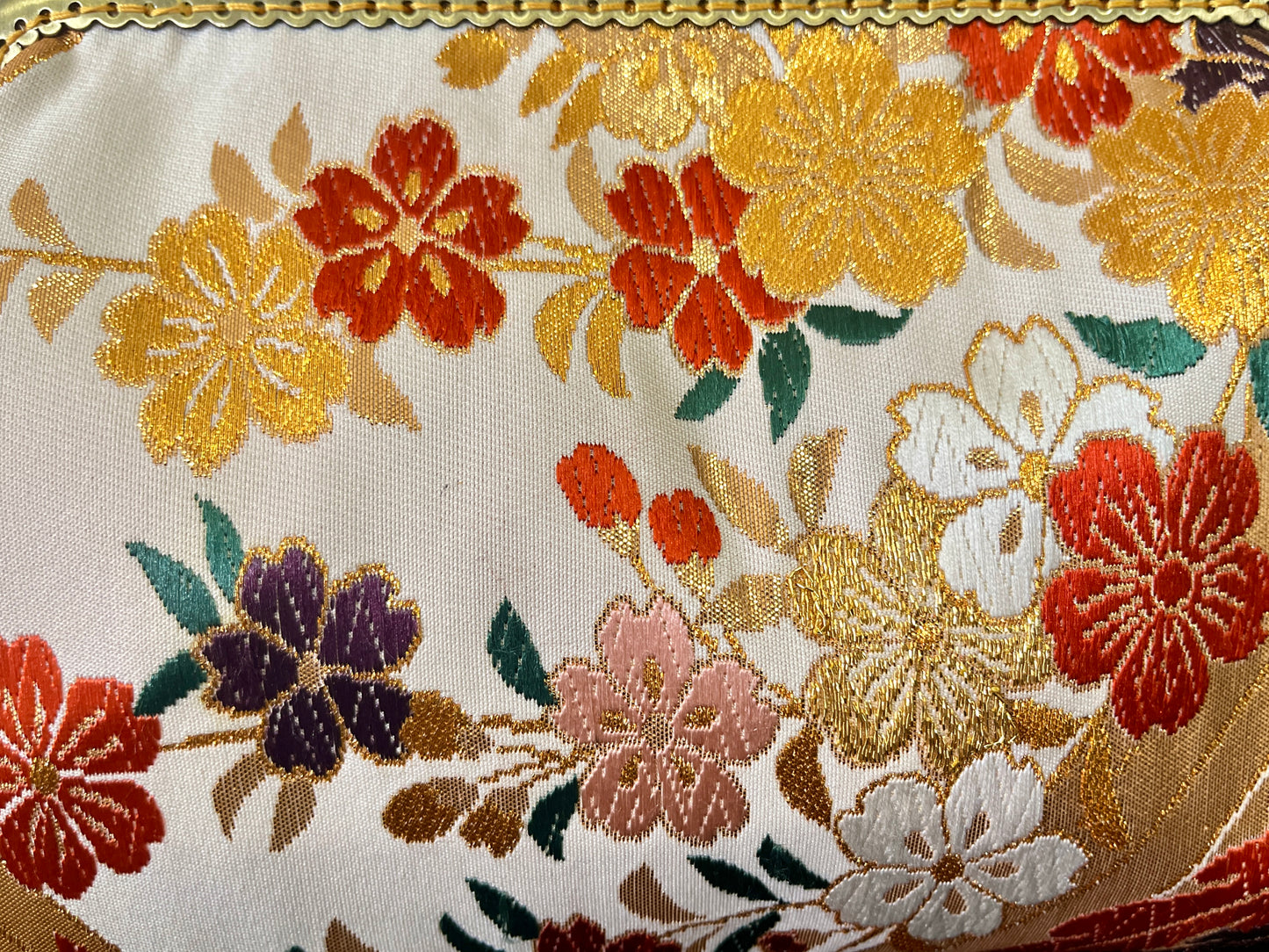 Kimono remake bamboo bag [No.1429]