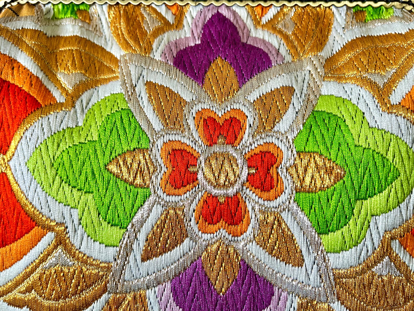 Kimono remake bamboo bag [No.1463]