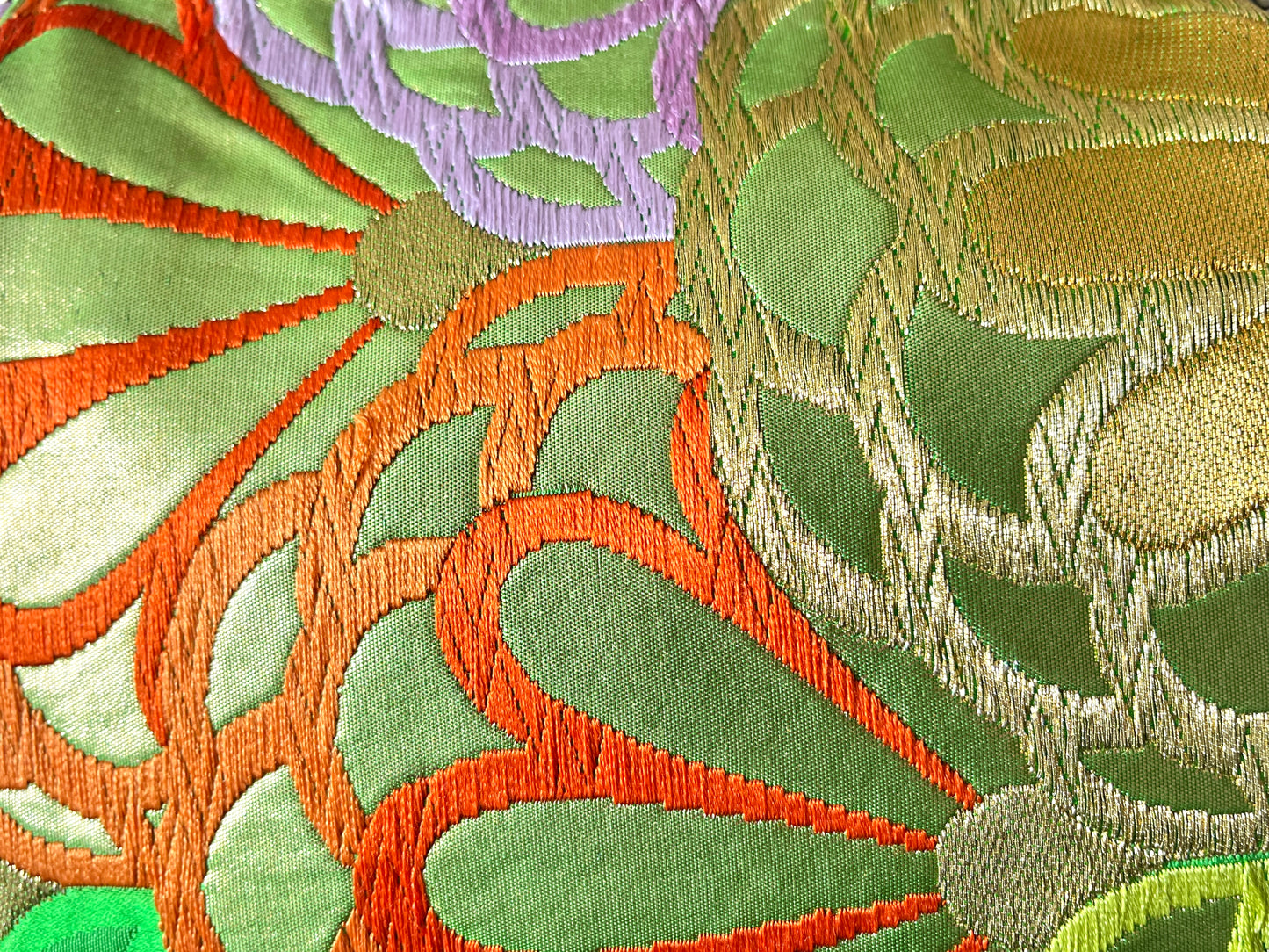 Kimono remake bamboo bag [No.1461]