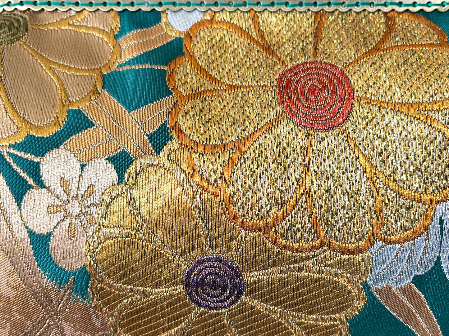 Kimono remake bamboo bag [No.1581]