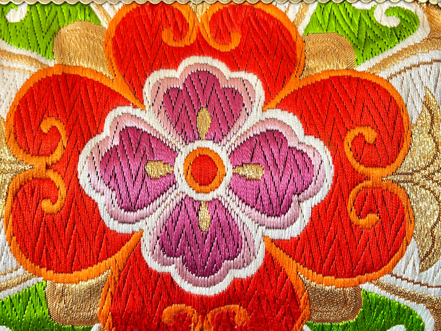 Kimono remake bamboo bag [No.1602]