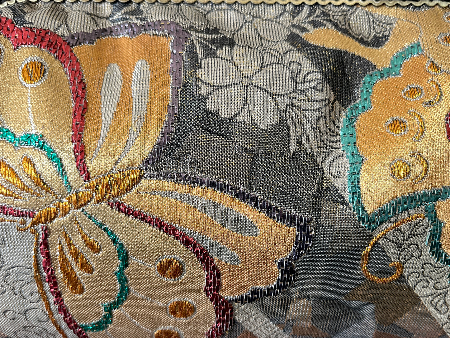 Kimono remake bamboo bag [No.1600]