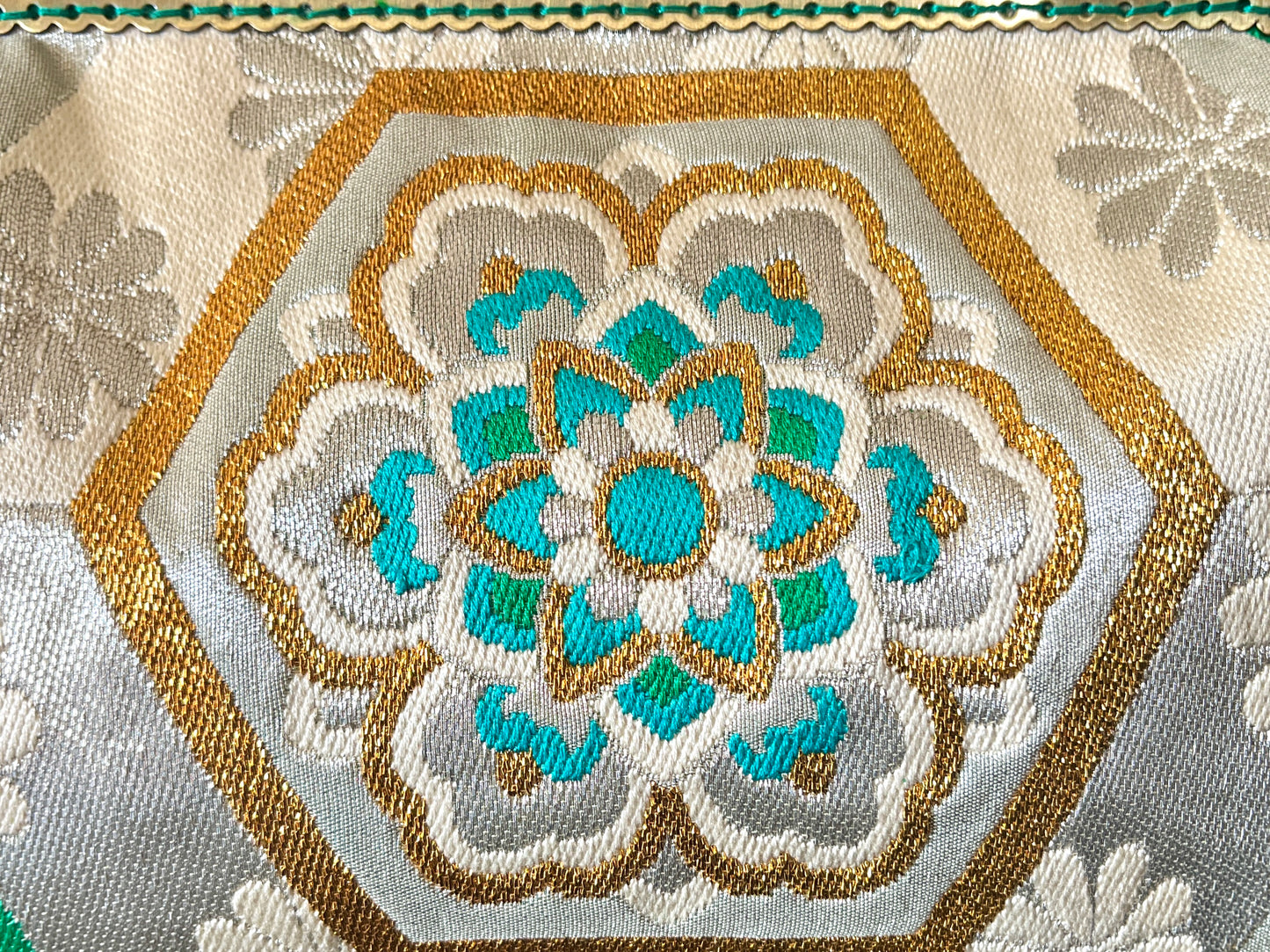 Kimono remake bamboo bag [No.1599]