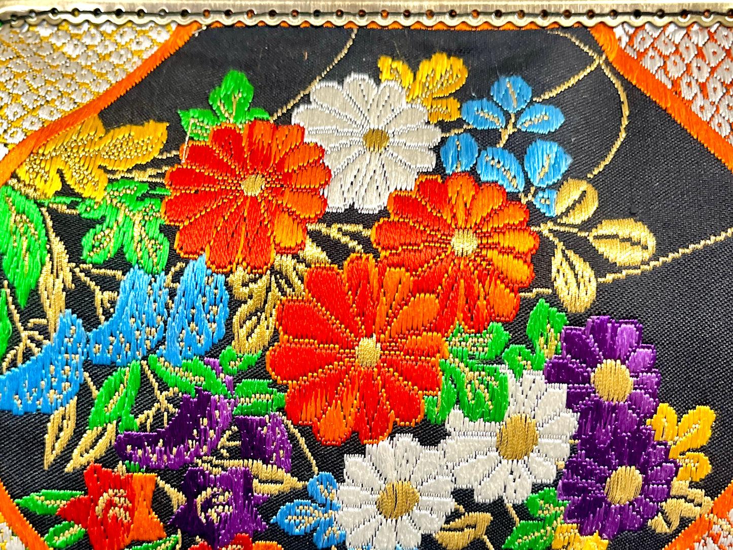 Kimono remake bamboo bag [No.2071]