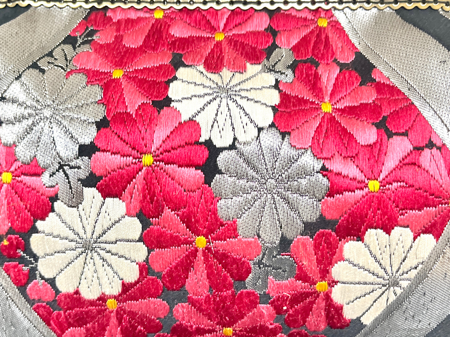 Kimono remake bamboo bag [No.2070]