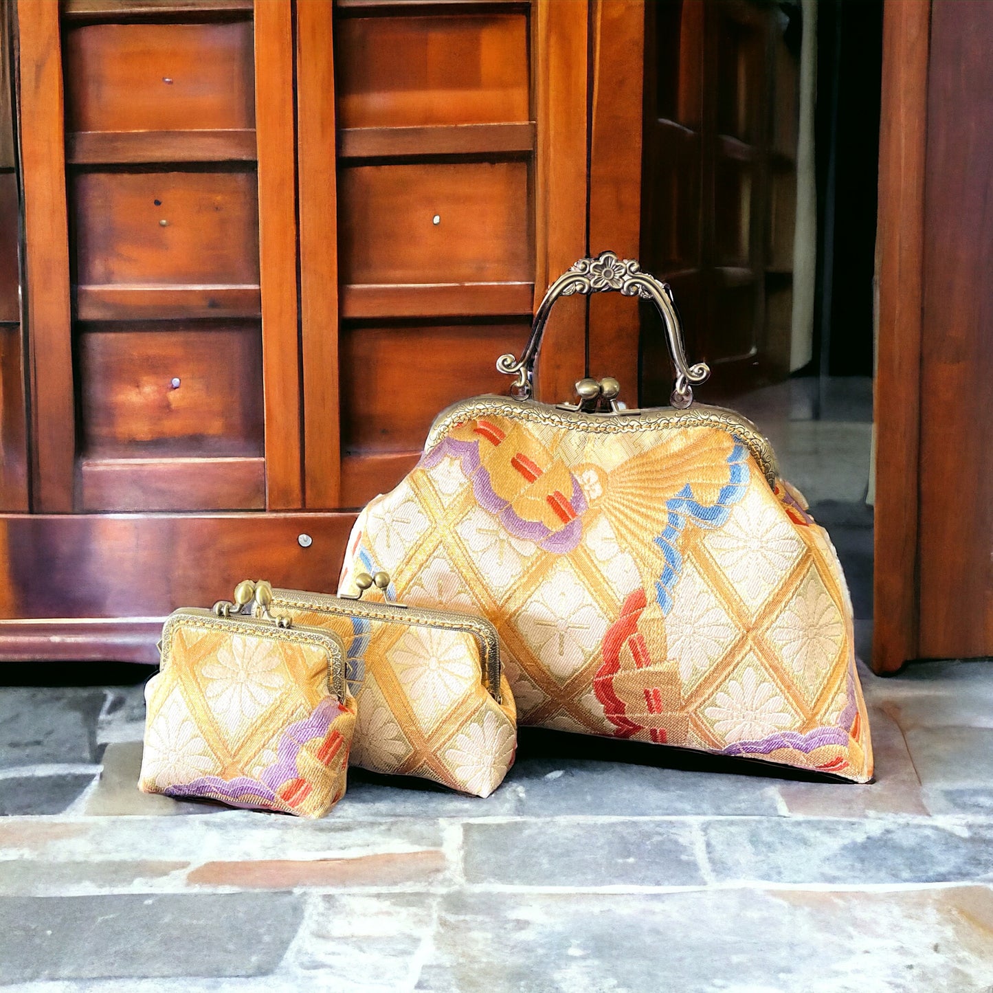 Kimono remake bag [No.375]