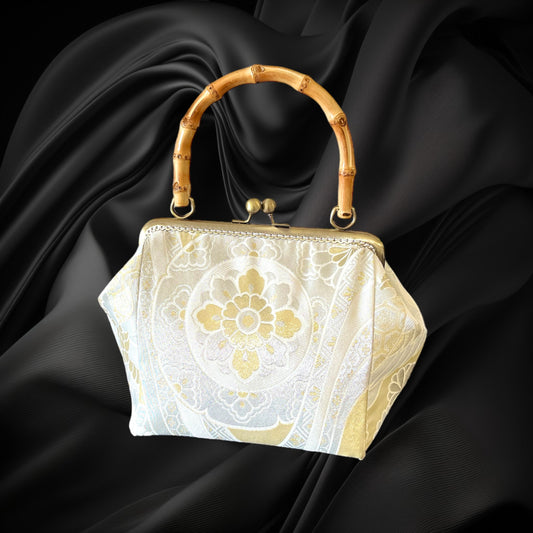 Kimono remake bamboo bag [No.417]