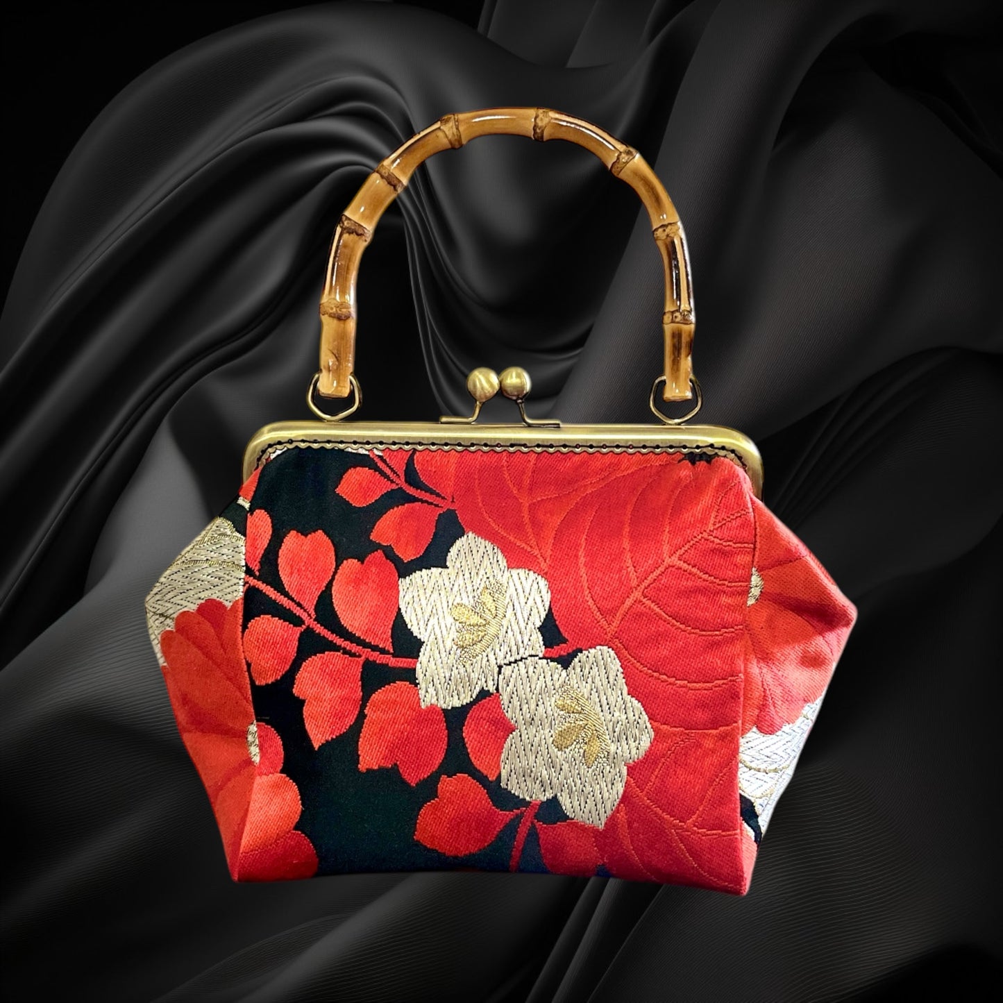 Kimono remake bamboo bag [No.999]