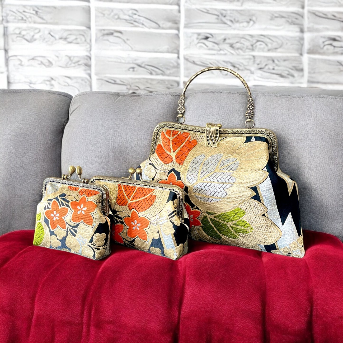 Kimono remake bag [No.1173]