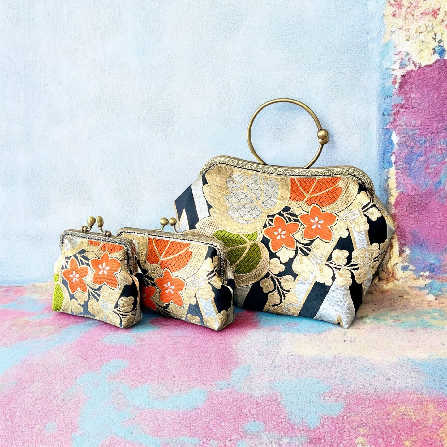 Kimono remake bag [No.1175]