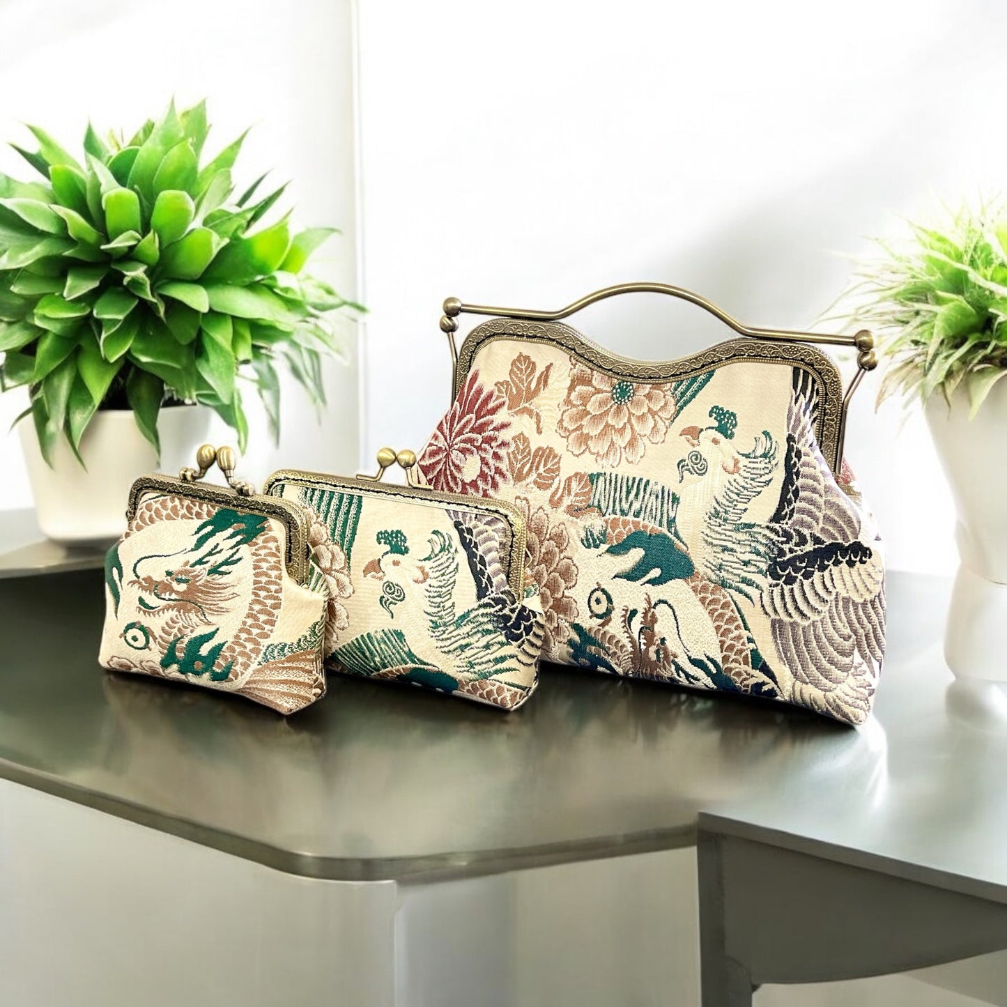Kimono remake bag [No.1205]