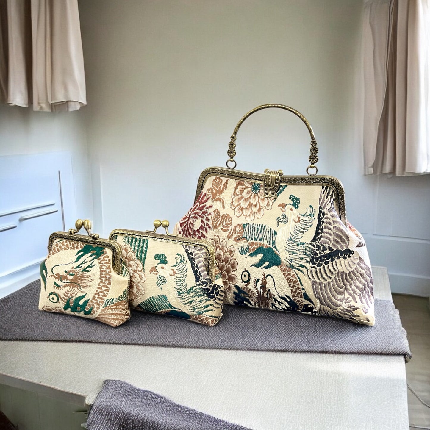 Kimono remake bag [No.1203]
