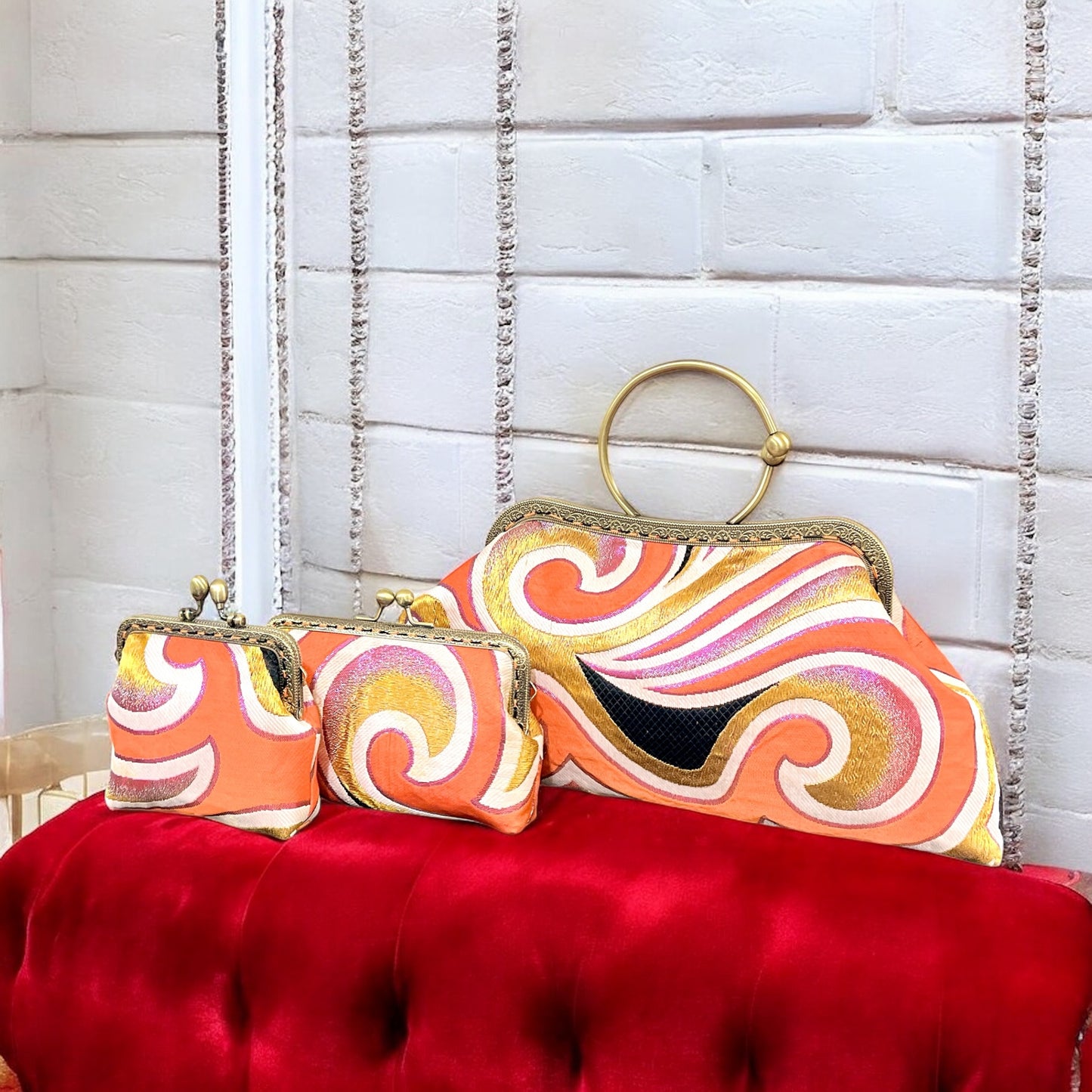 Kimono remake bag [No.1323]