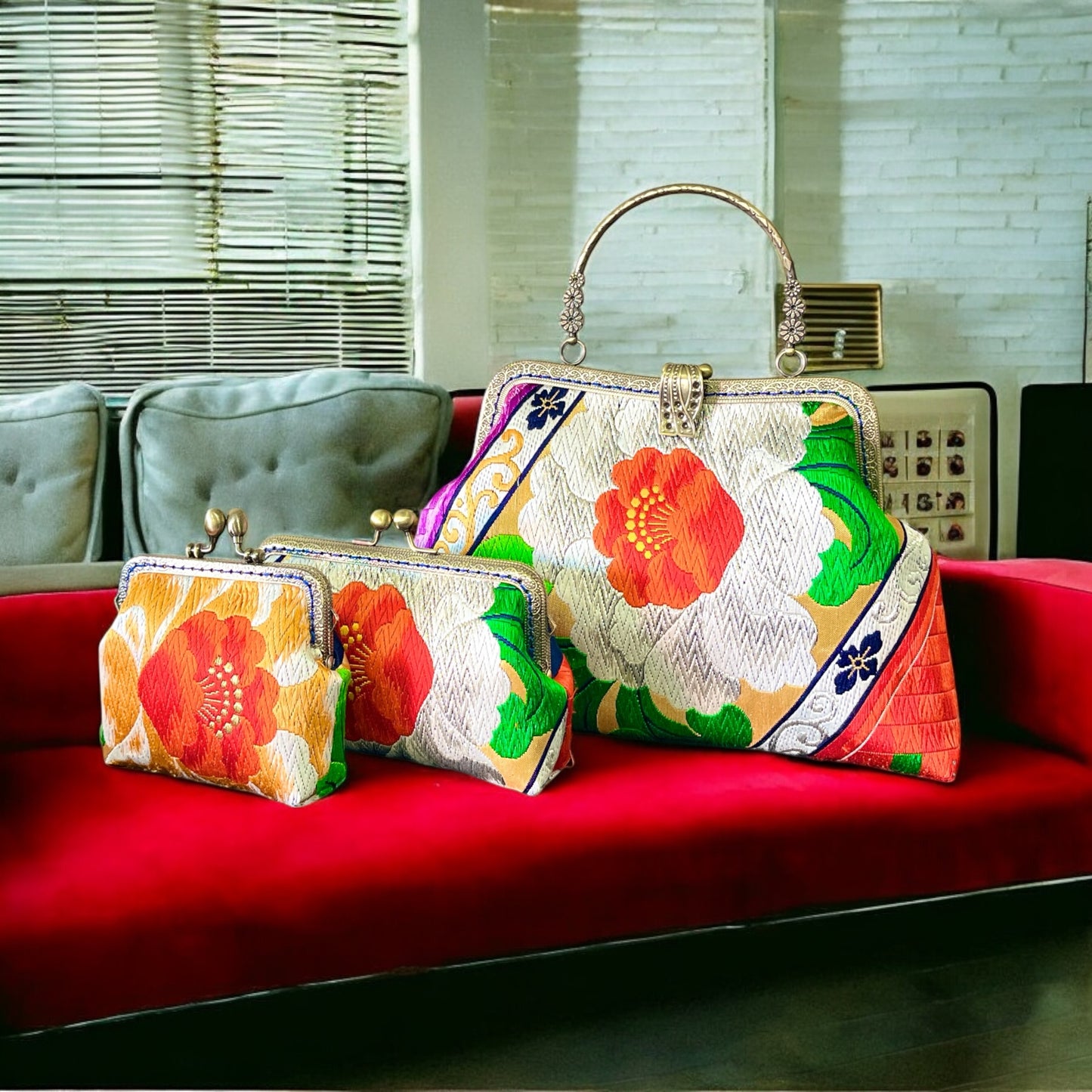 Kimono remake bag [No.1347]