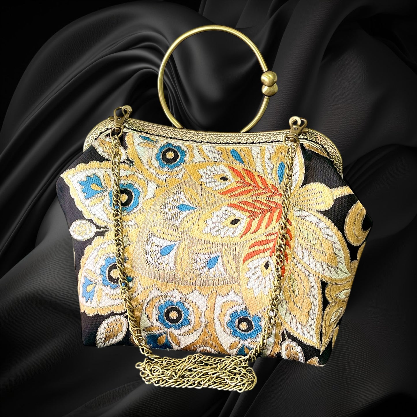 Kimono remake bag [No.1345]