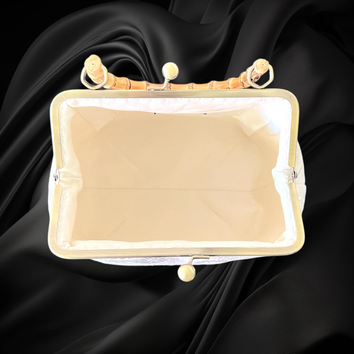 Kimono remake bamboo bag [No.1351]