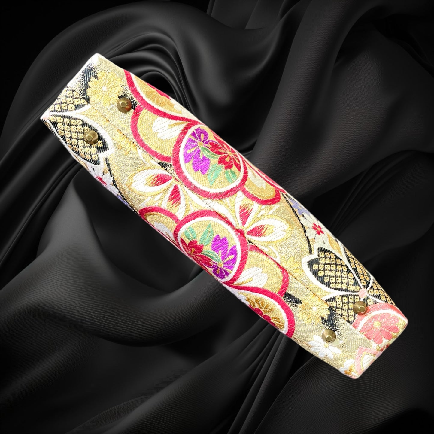 Kimono remake bamboo bag [No.1350]