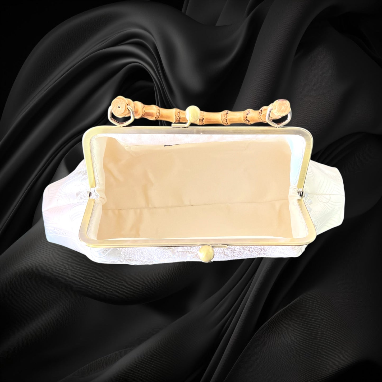 Kimono remake bamboo bag [No.1349]