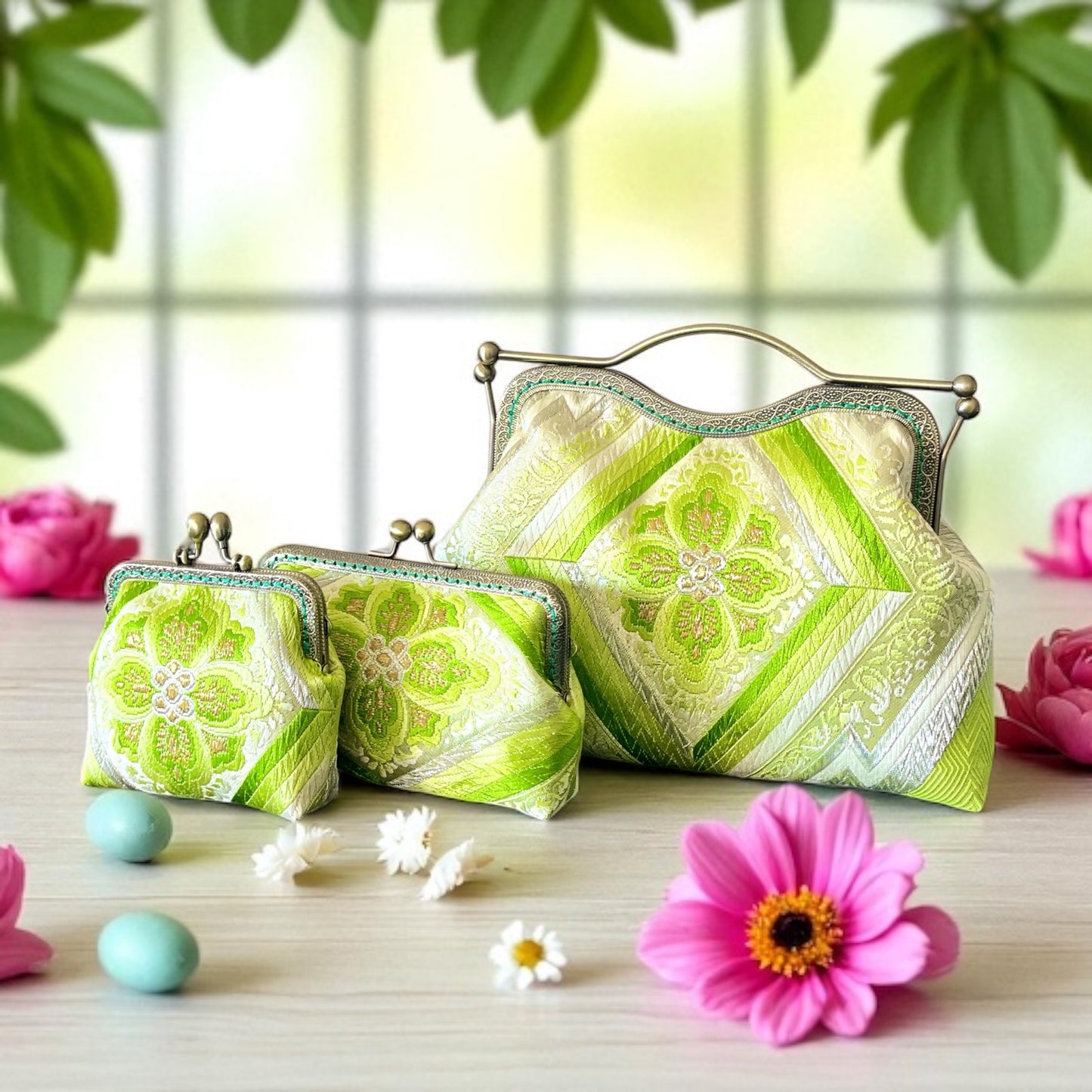 Kimono remake bag [No.1373]