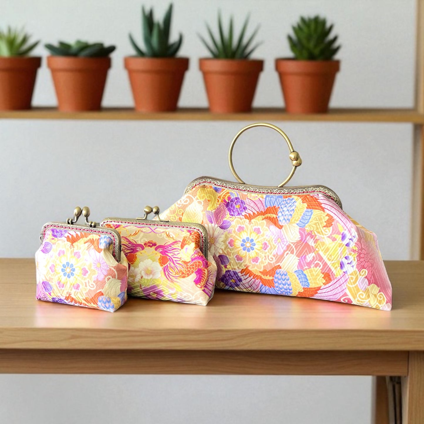 Kimono remake bag [No.1385]