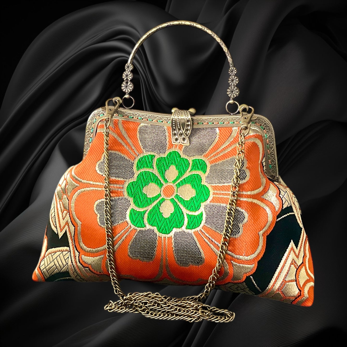Kimono remake bag [No.1418]
