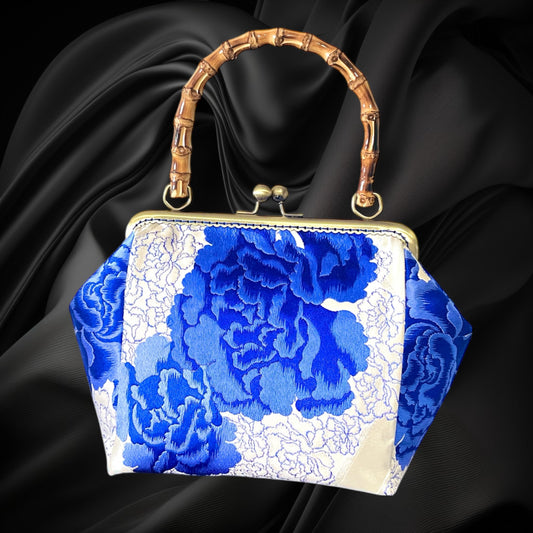Kimono remake bamboo bag [No.1432]