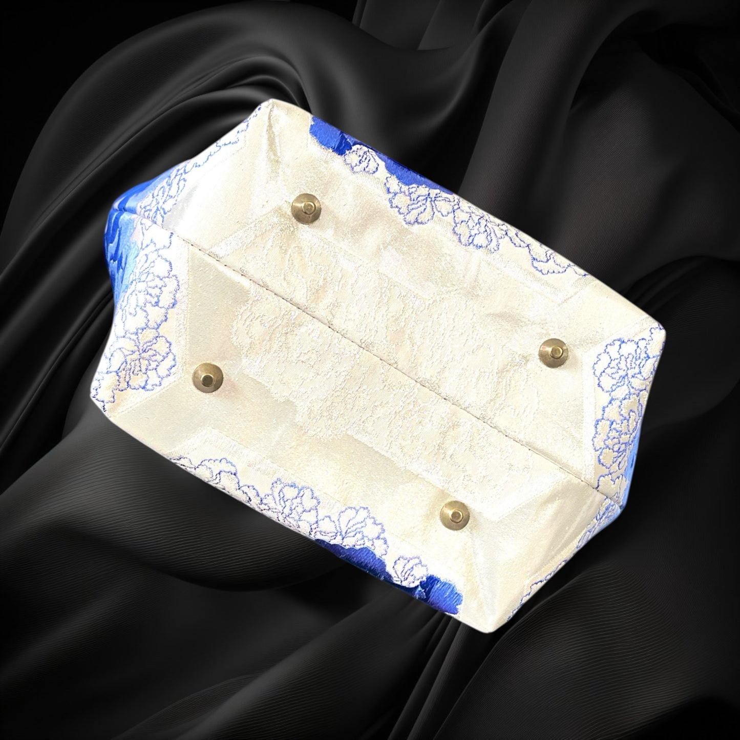 Kimono remake bamboo bag [No.1432]
