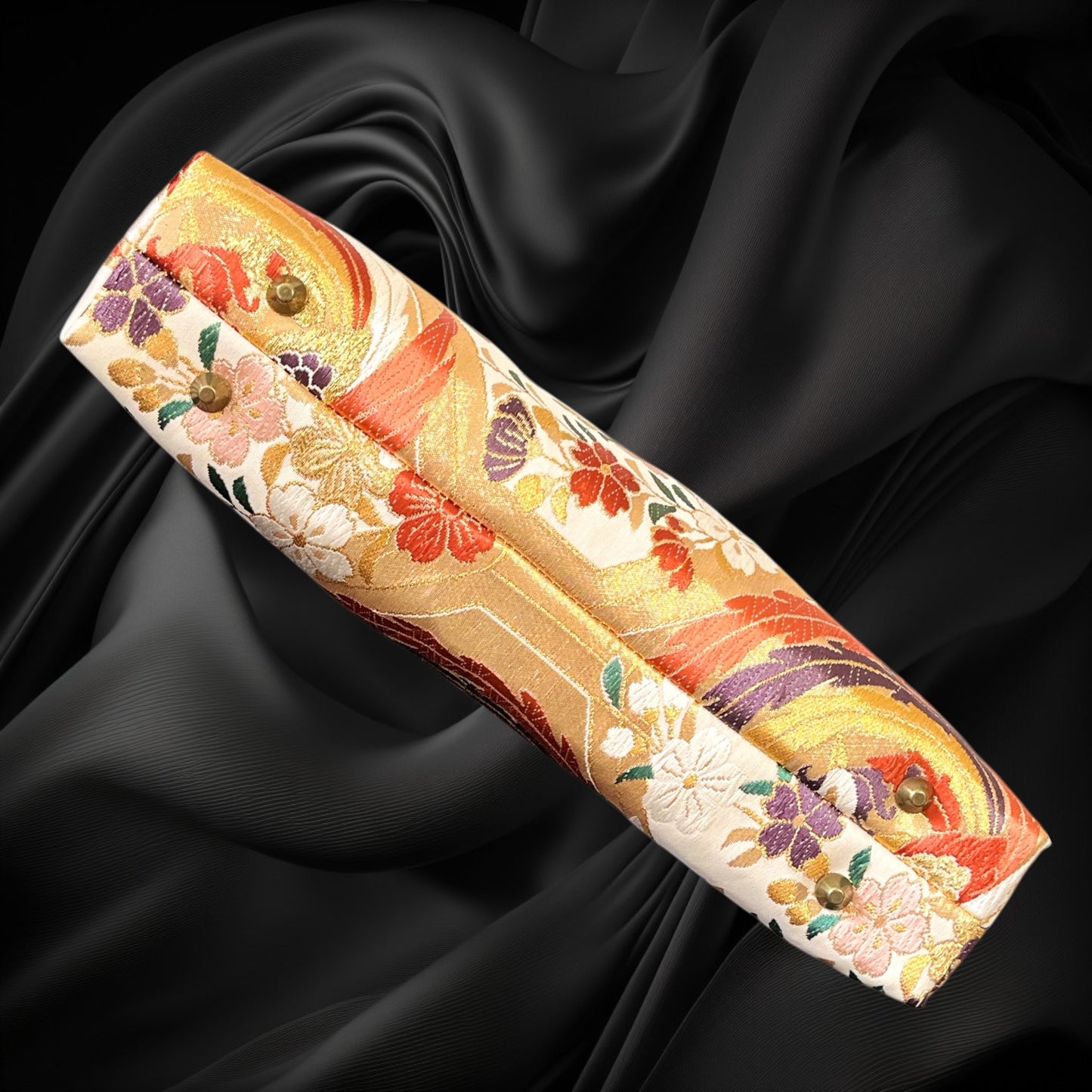 Kimono remake bamboo bag [No.1429]
