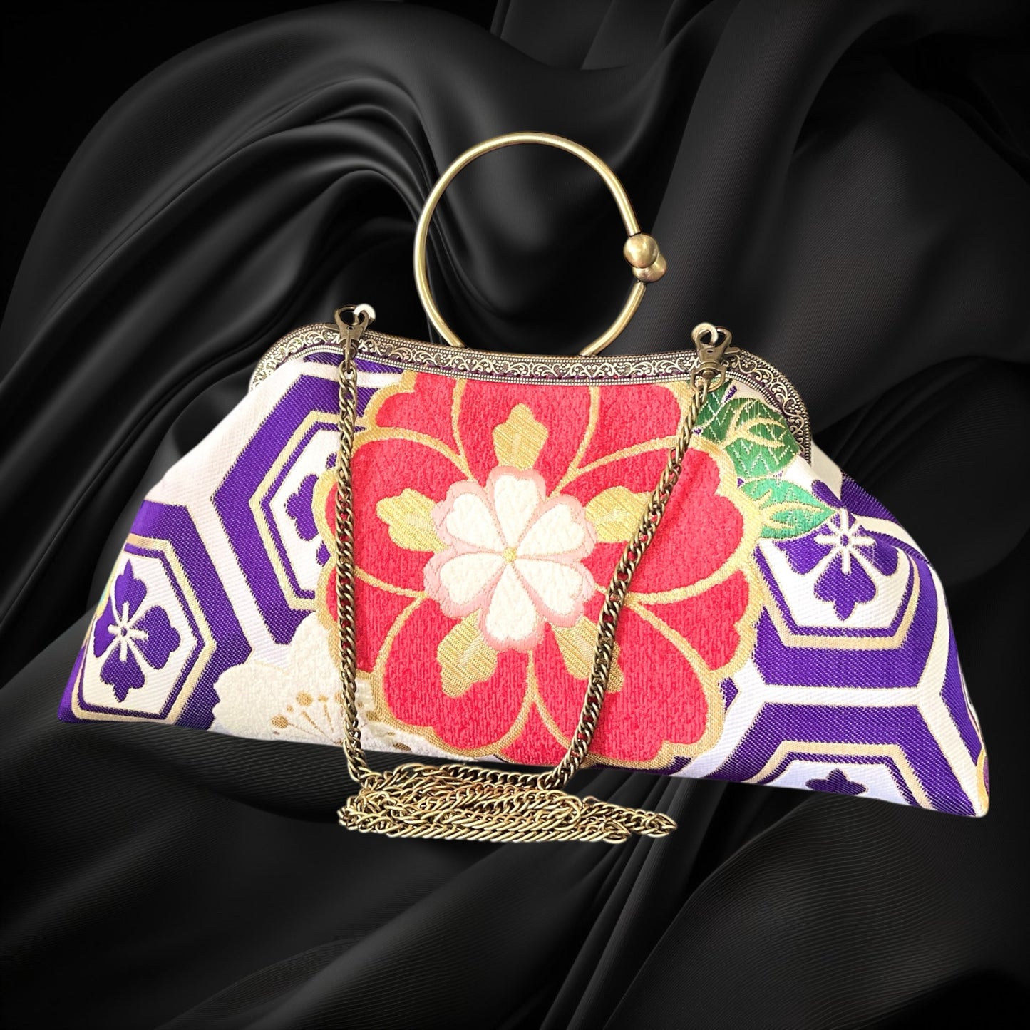 Kimono remake bag [No.1438]