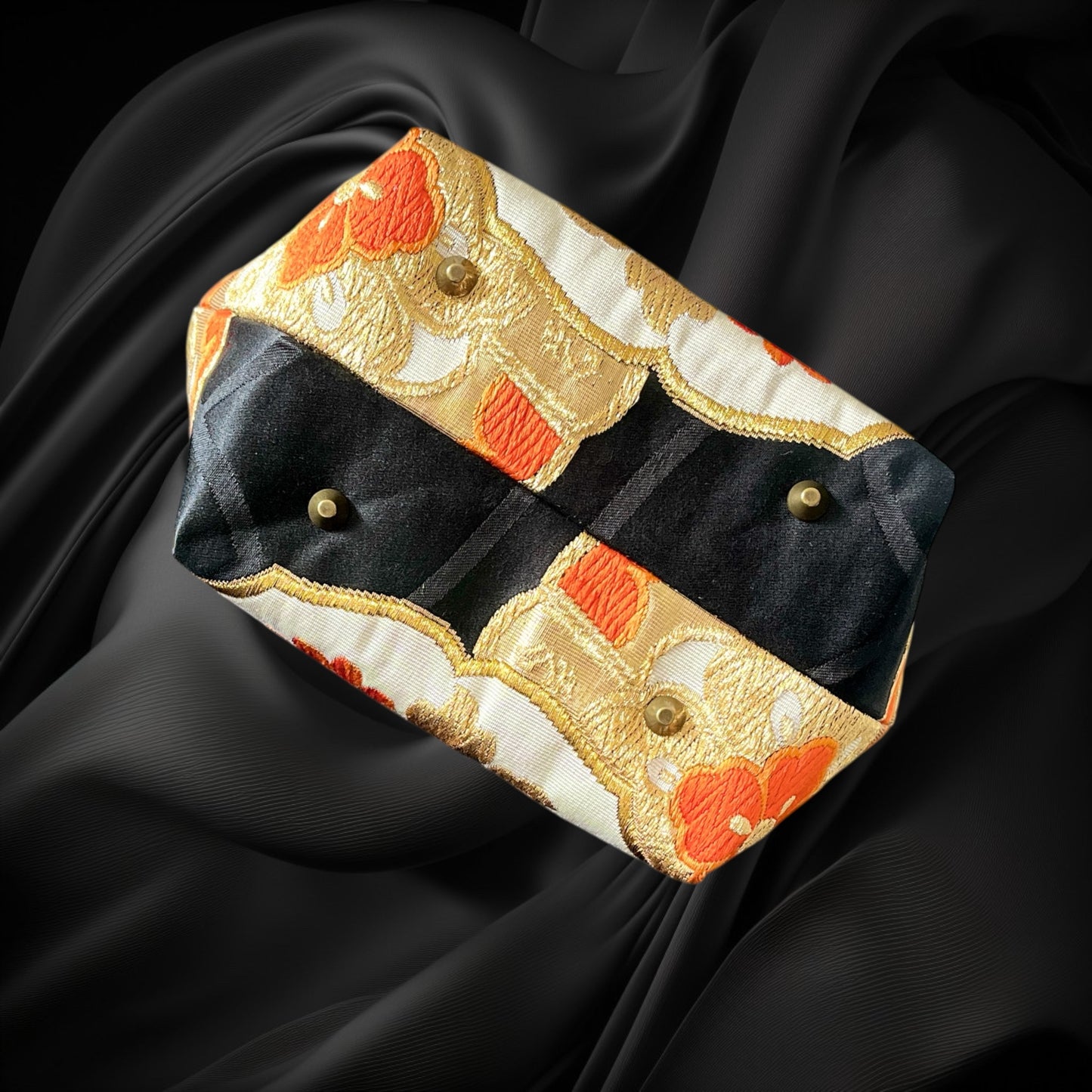Kimono remake bamboo bag [No.1462]