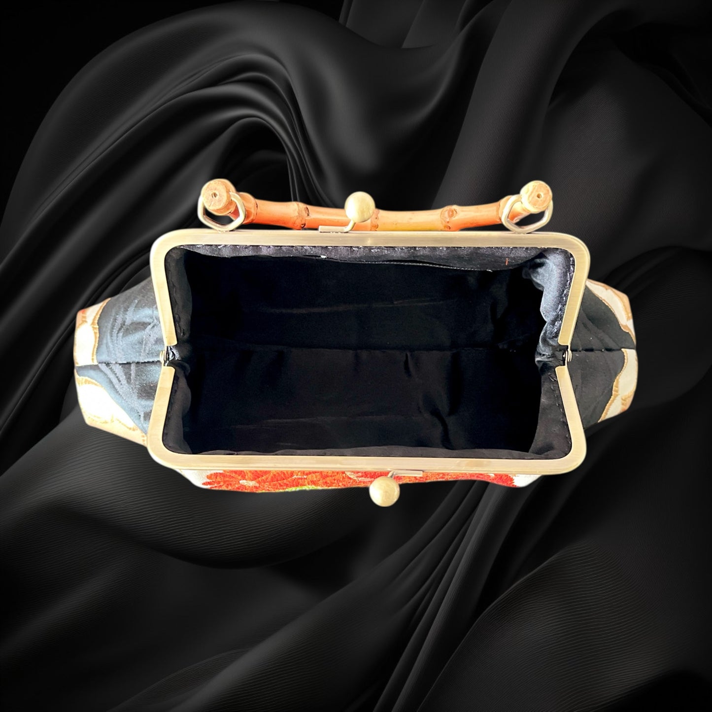 Kimono remake bamboo bag [No.1456]