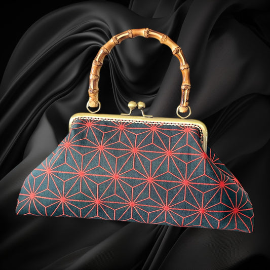 Kimono remake bamboo bag [No.1454]