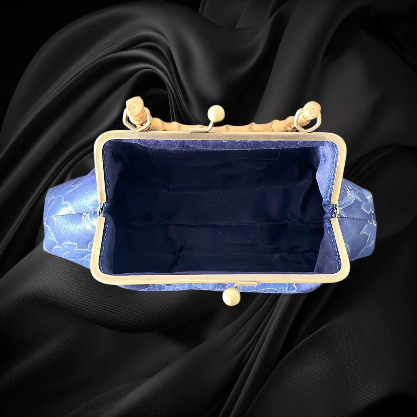 Kimono remake bamboo bag [No.1453]