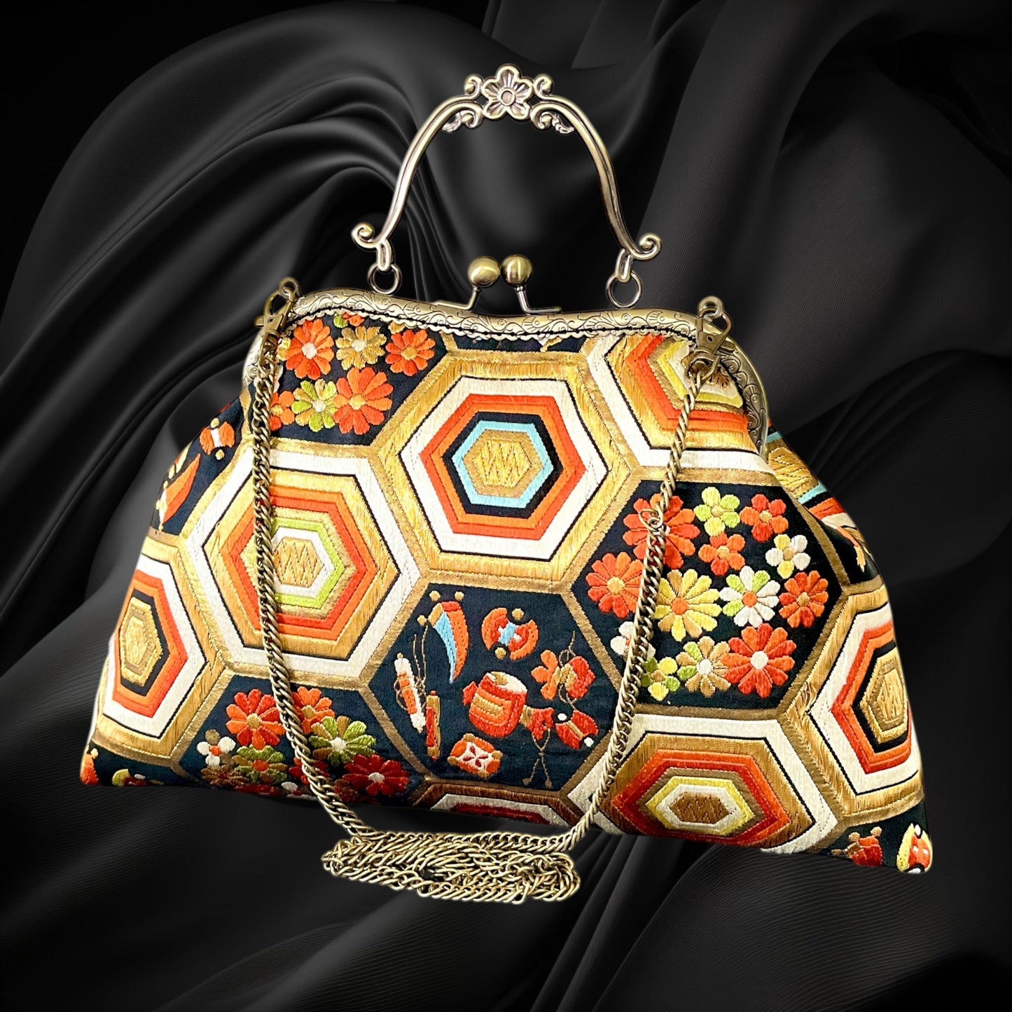 着物リメイクバッグ [No.1557]