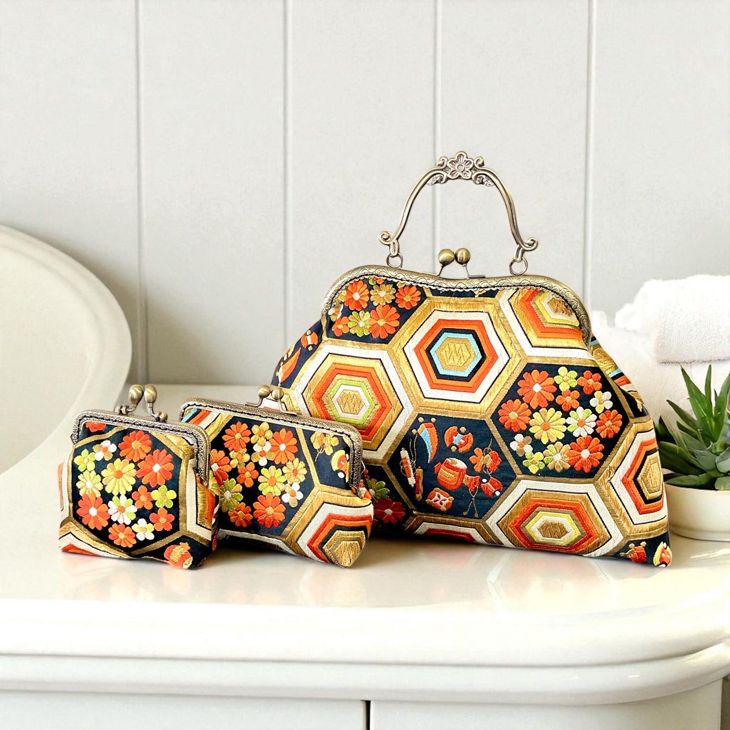 着物リメイクバッグ [No.1557]