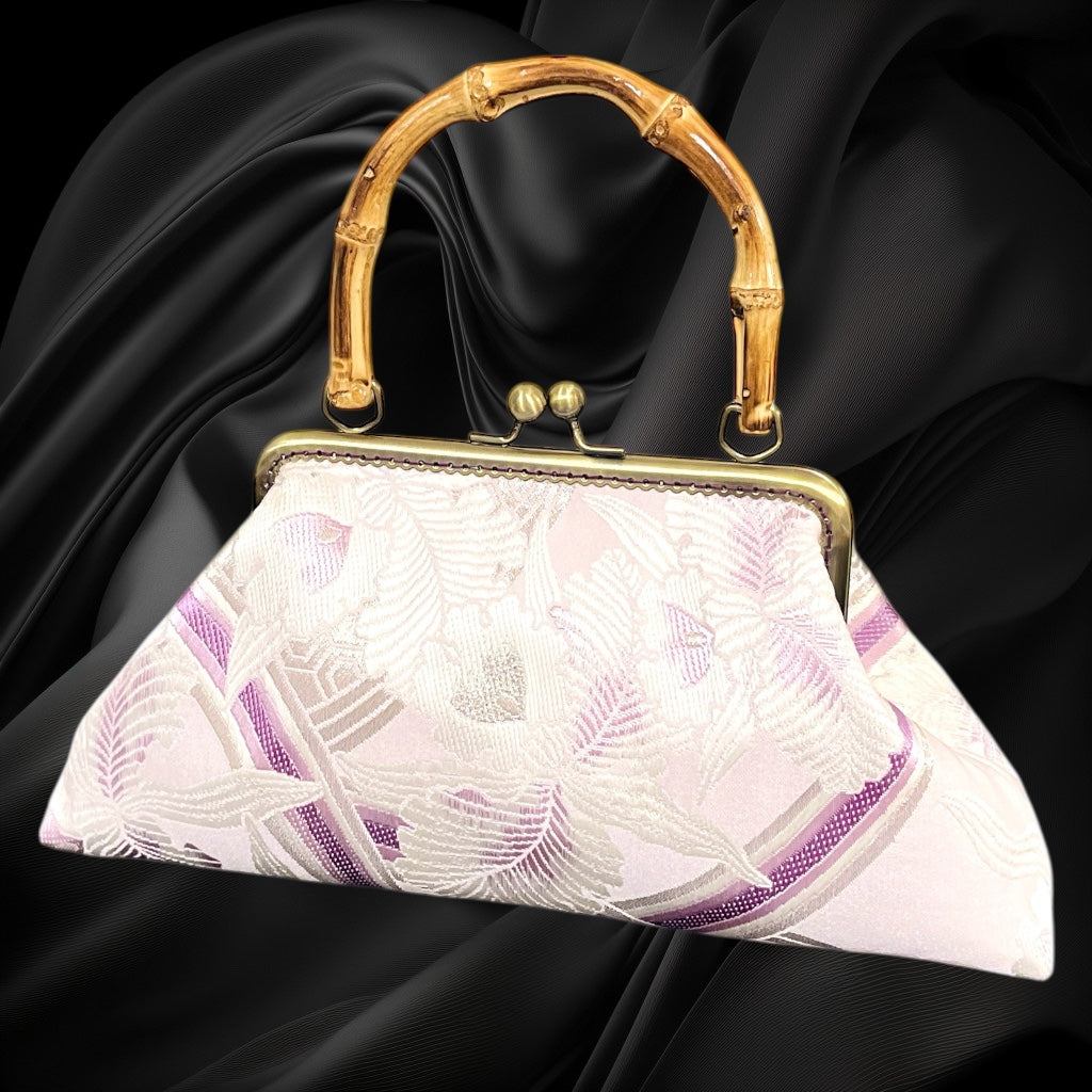 Kimono remake bamboo bag [No.1575]