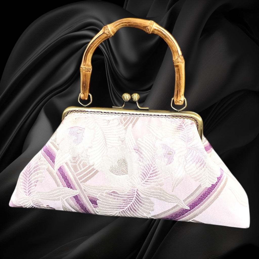 Kimono remake bamboo bag [No.1575]