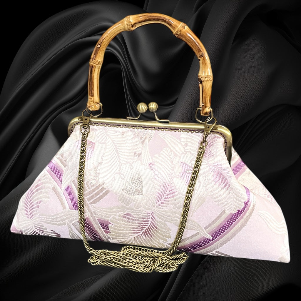 Kimono remake bamboo bag [No.1575]