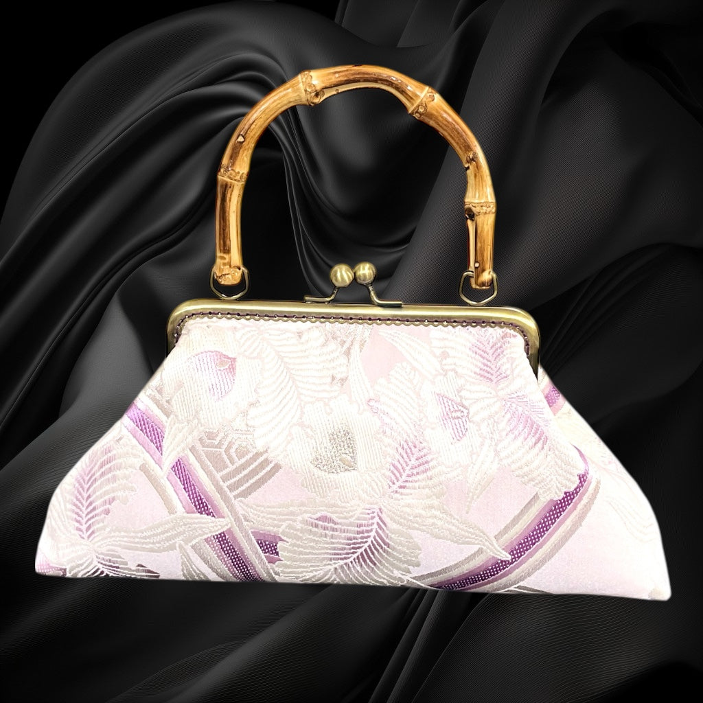 Kimono remake bamboo bag [No.1575]