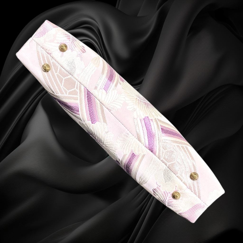 Kimono remake bamboo bag [No.1575]