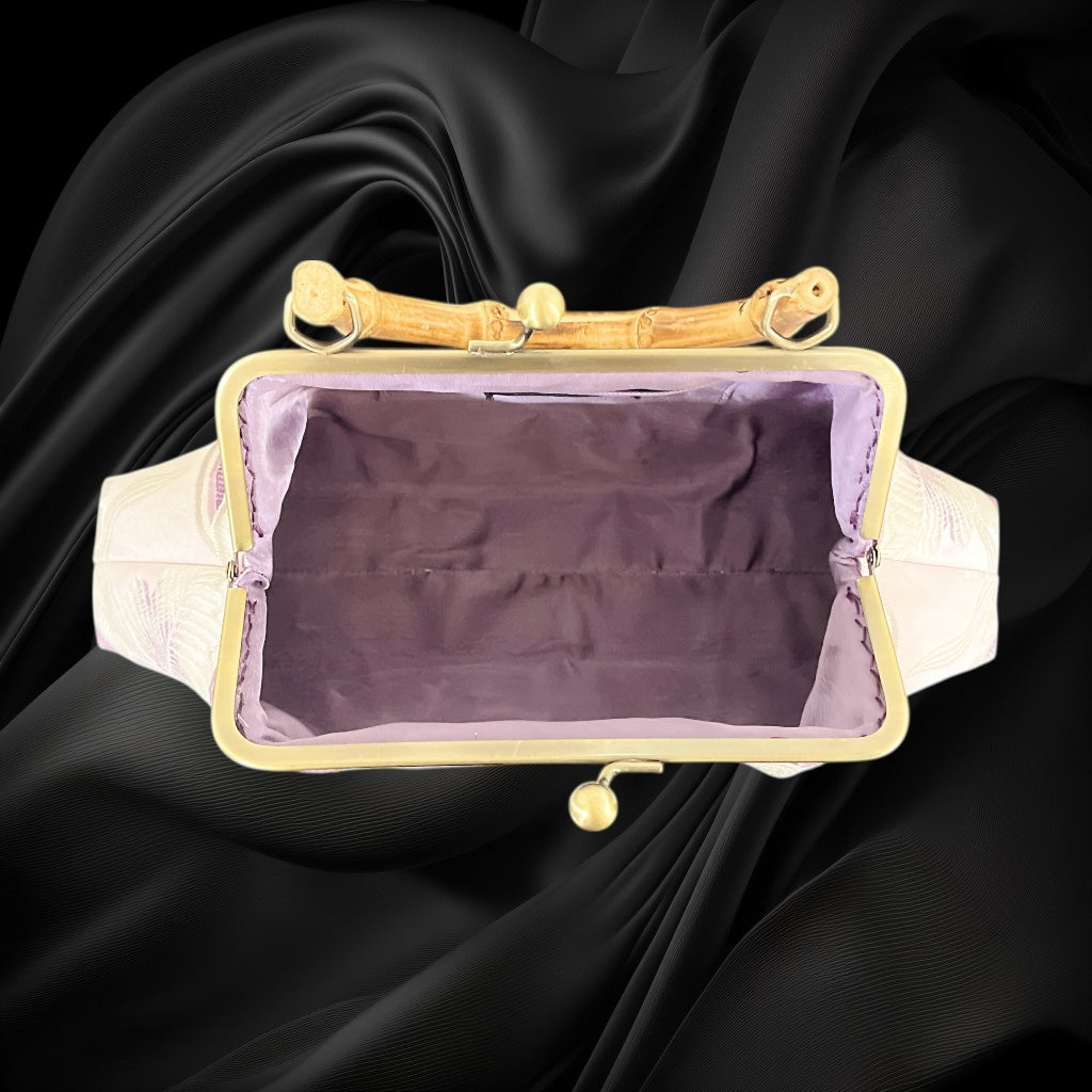 Kimono remake bamboo bag [No.1575]