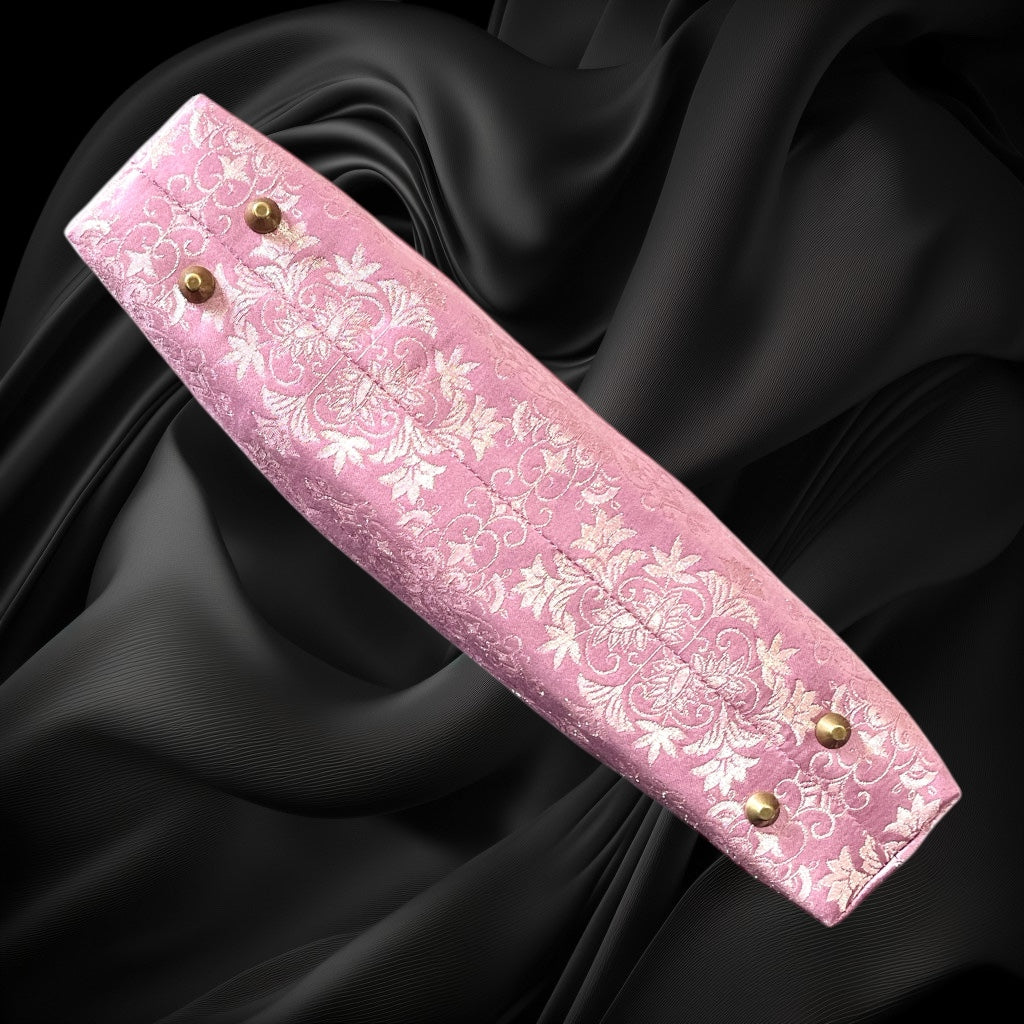 Kimono remake bamboo bag [No.1582]