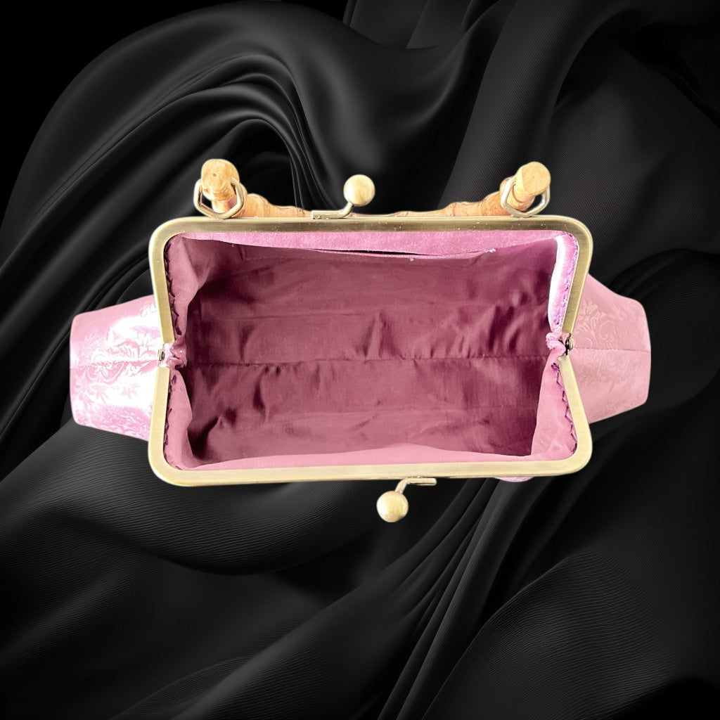 Kimono remake bamboo bag [No.1582]