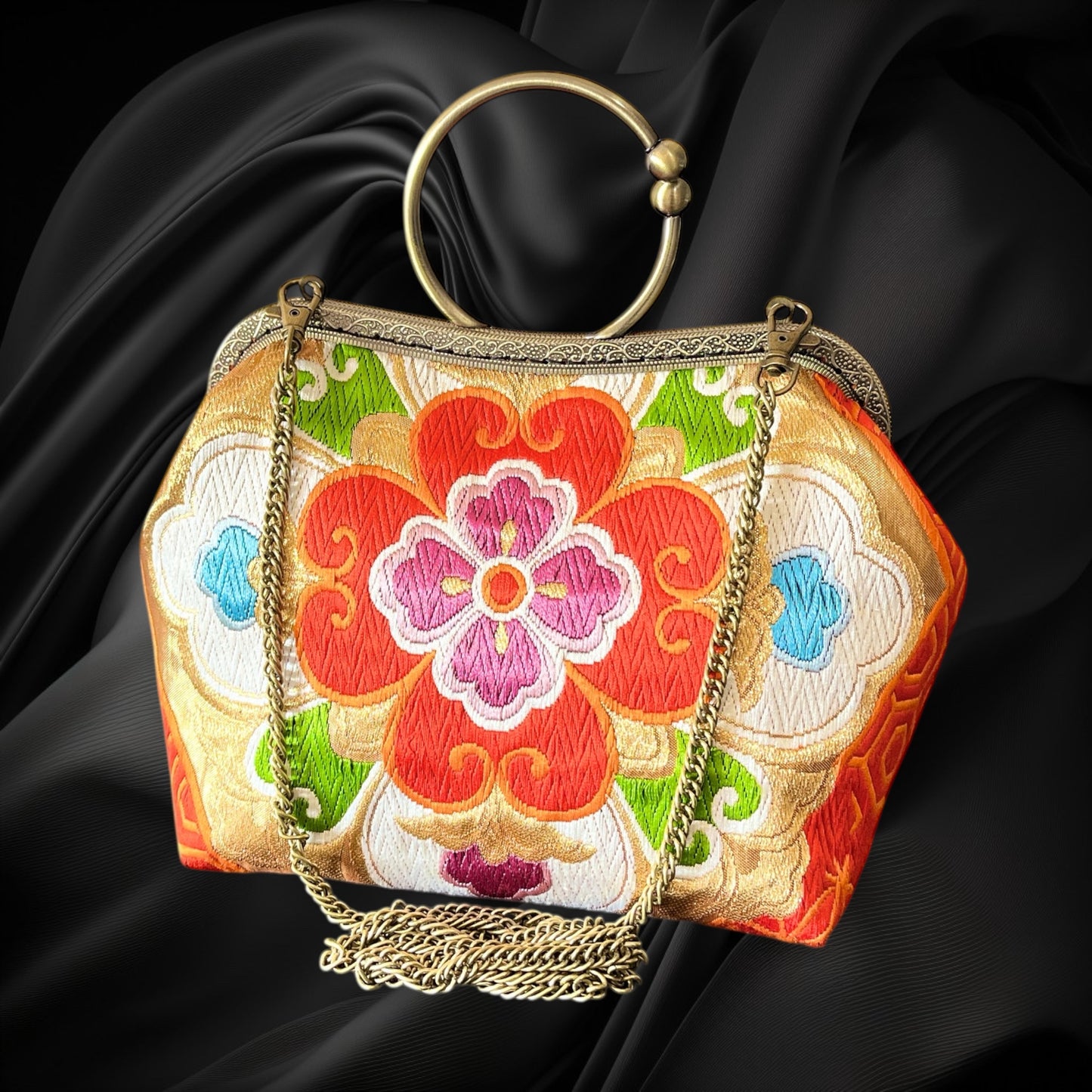 着物リメイクバッグ [No.1594]