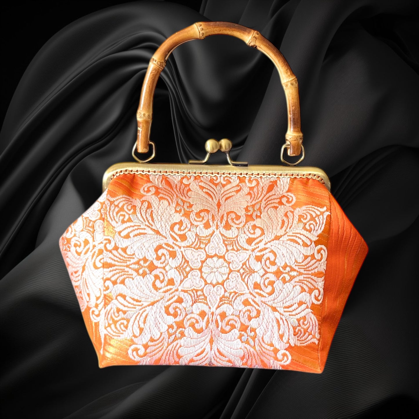 Kimono remake bamboo bag [No.1608]