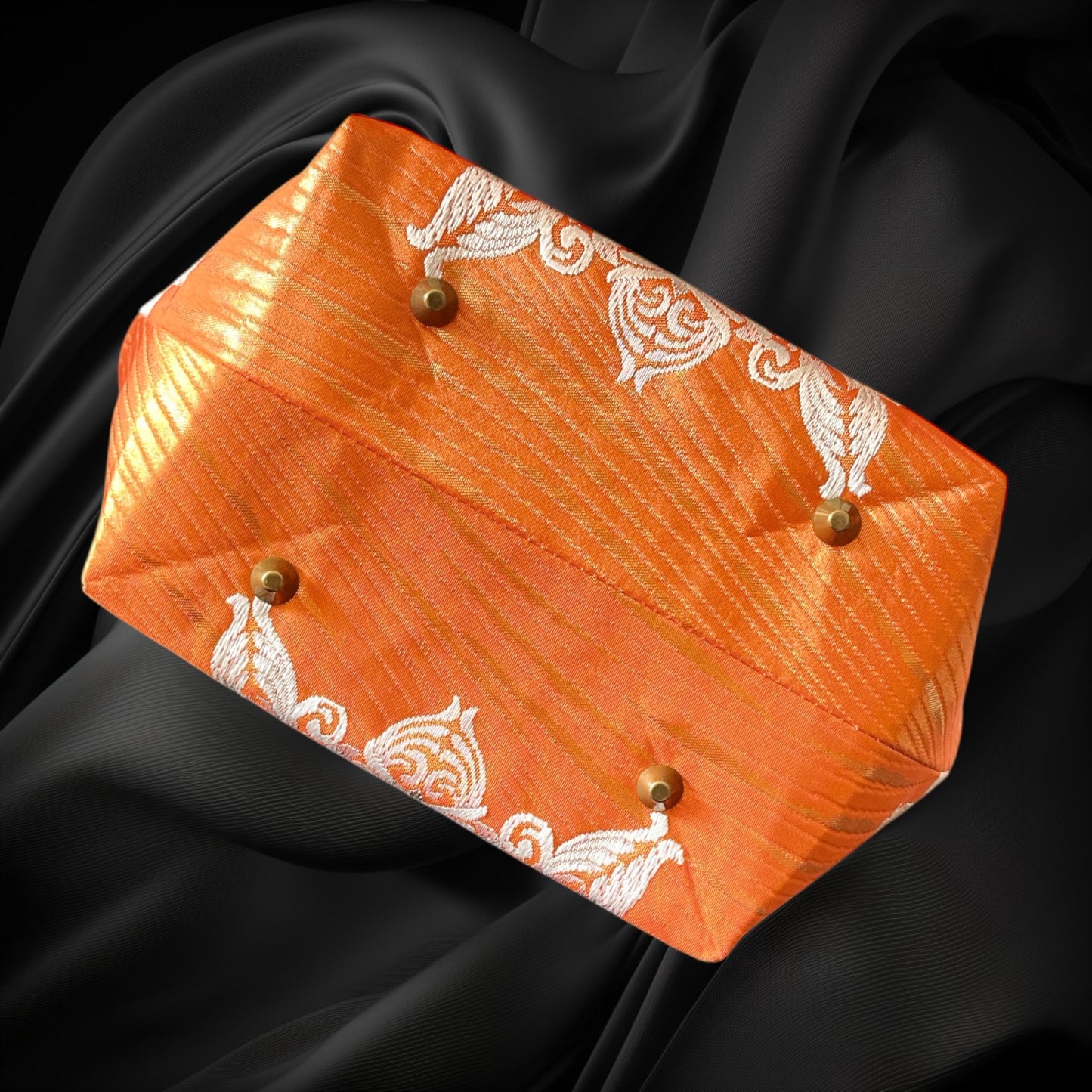 Kimono remake bamboo bag [No.1608]
