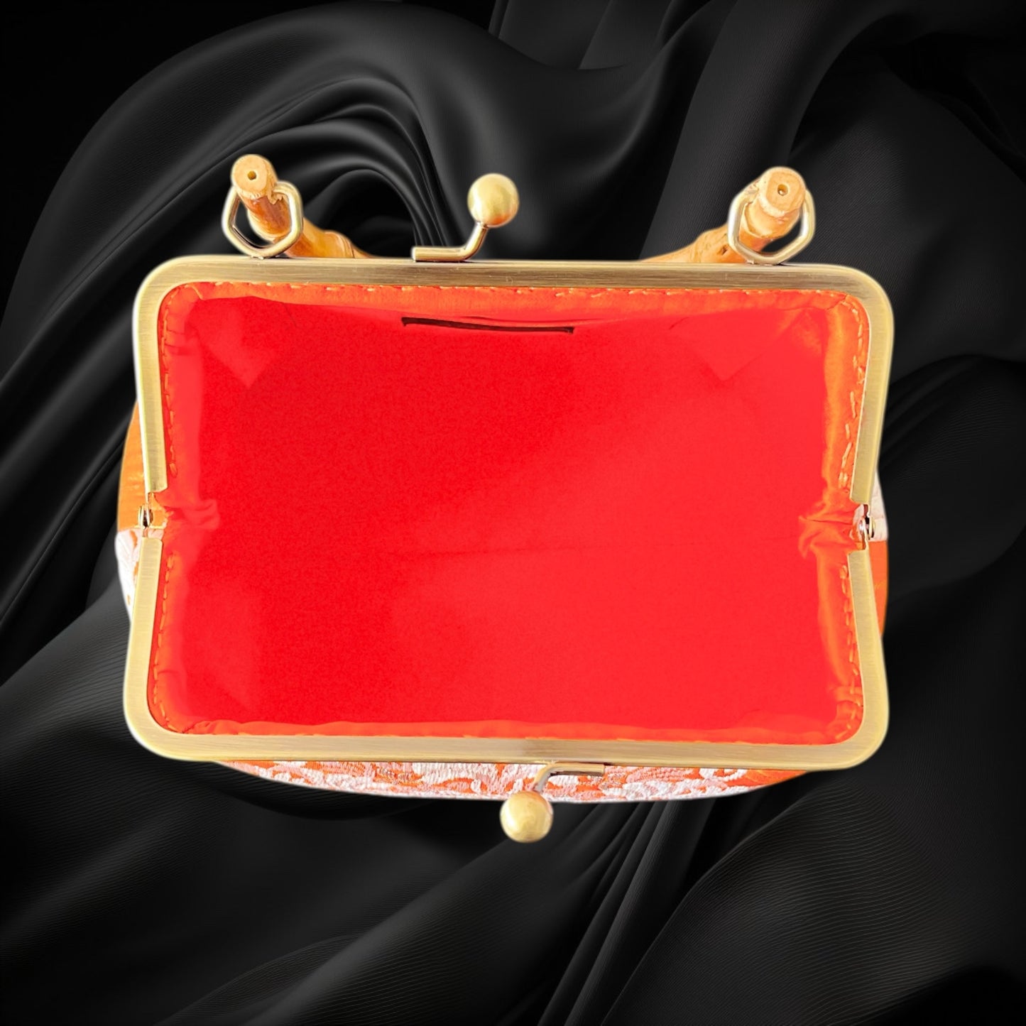 Kimono remake bamboo bag [No.1608]