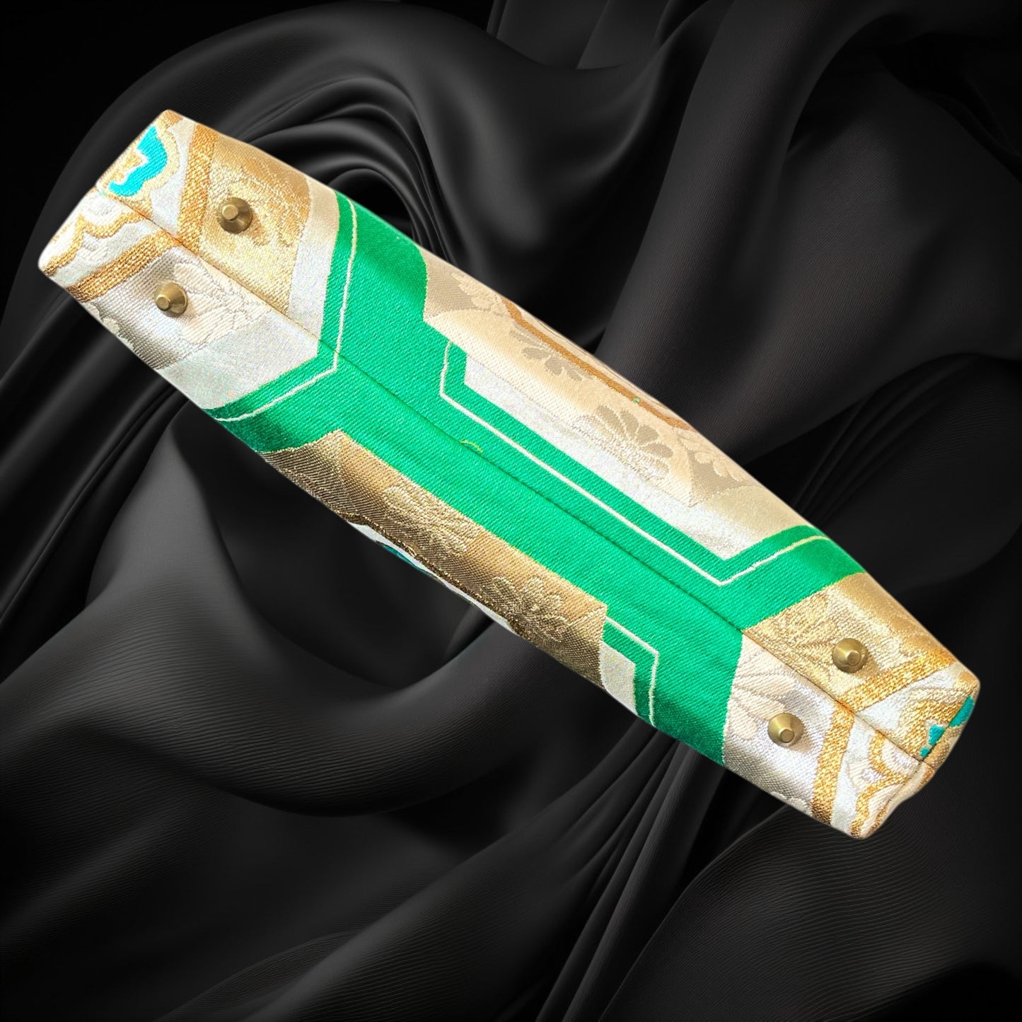 Kimono remake bamboo bag [No.1599]