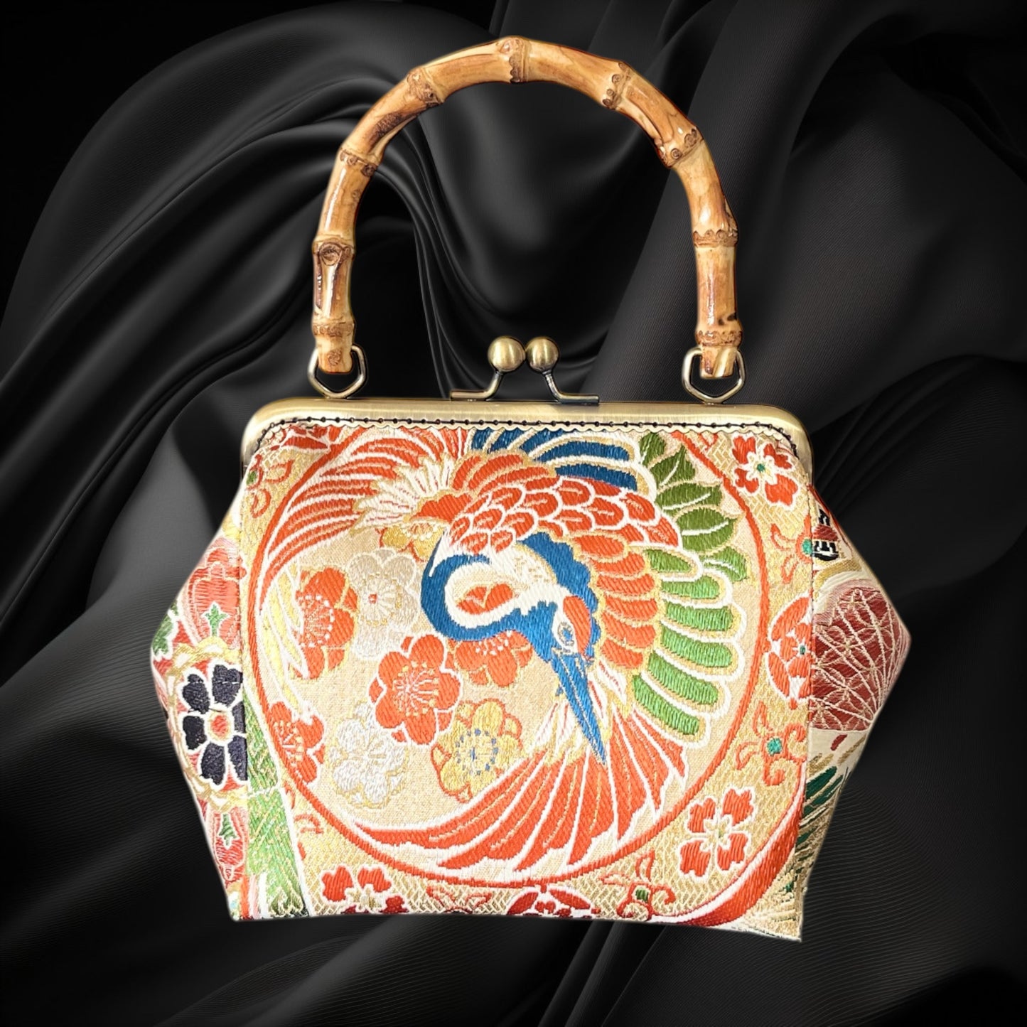 着物リメイクバンブーバッグ [No.1626]